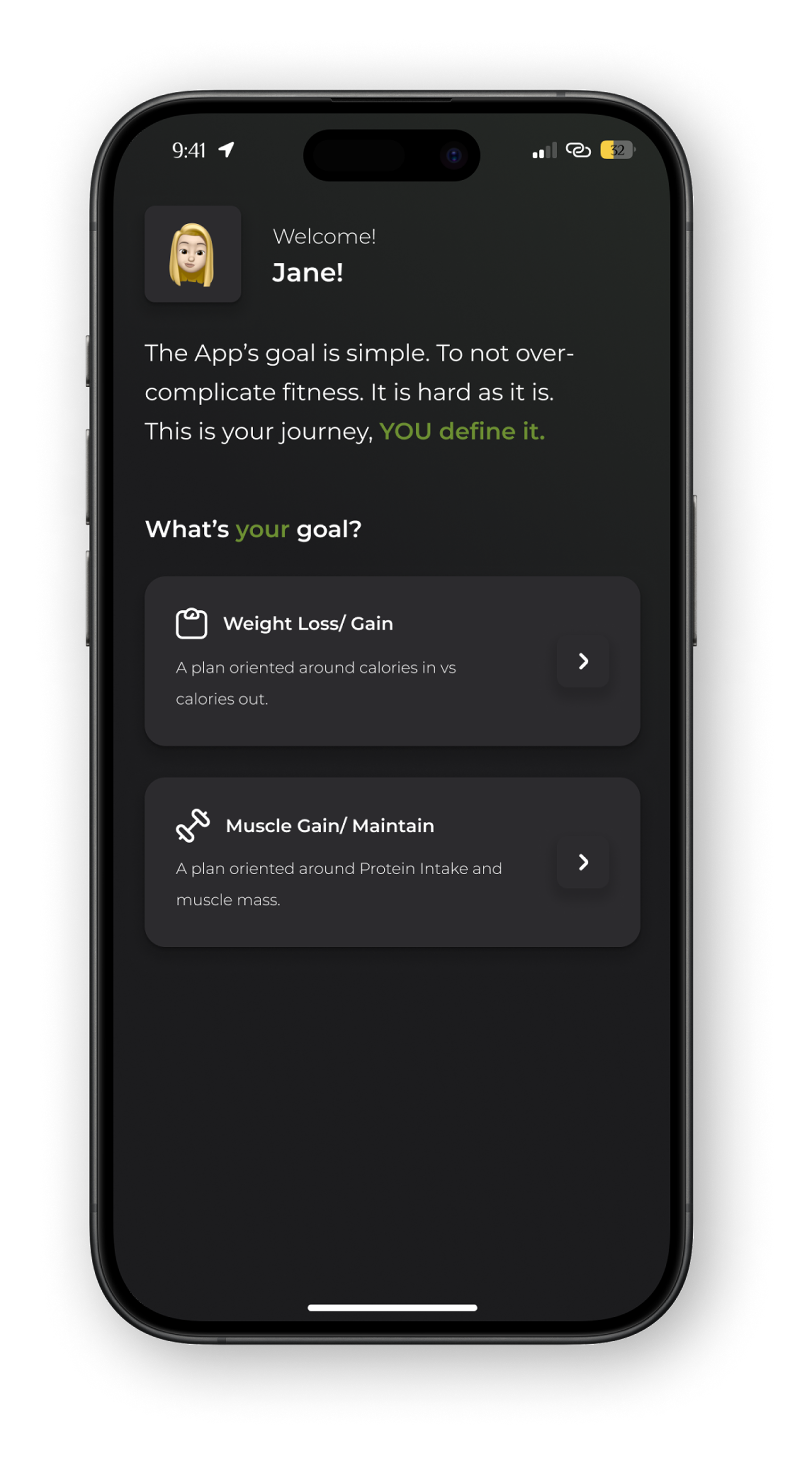 Onboarding — Goal Selection