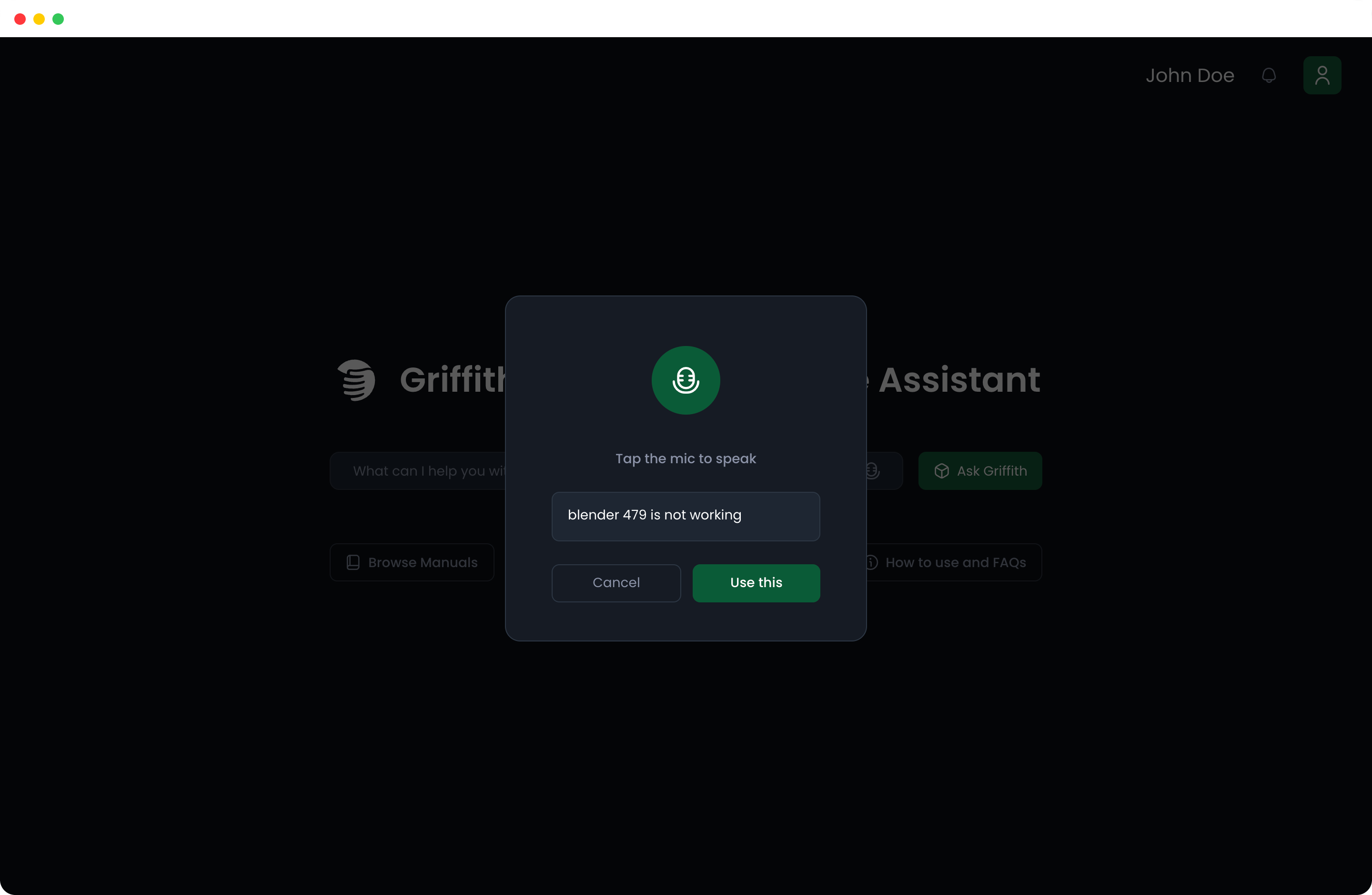 Voice Input Feature