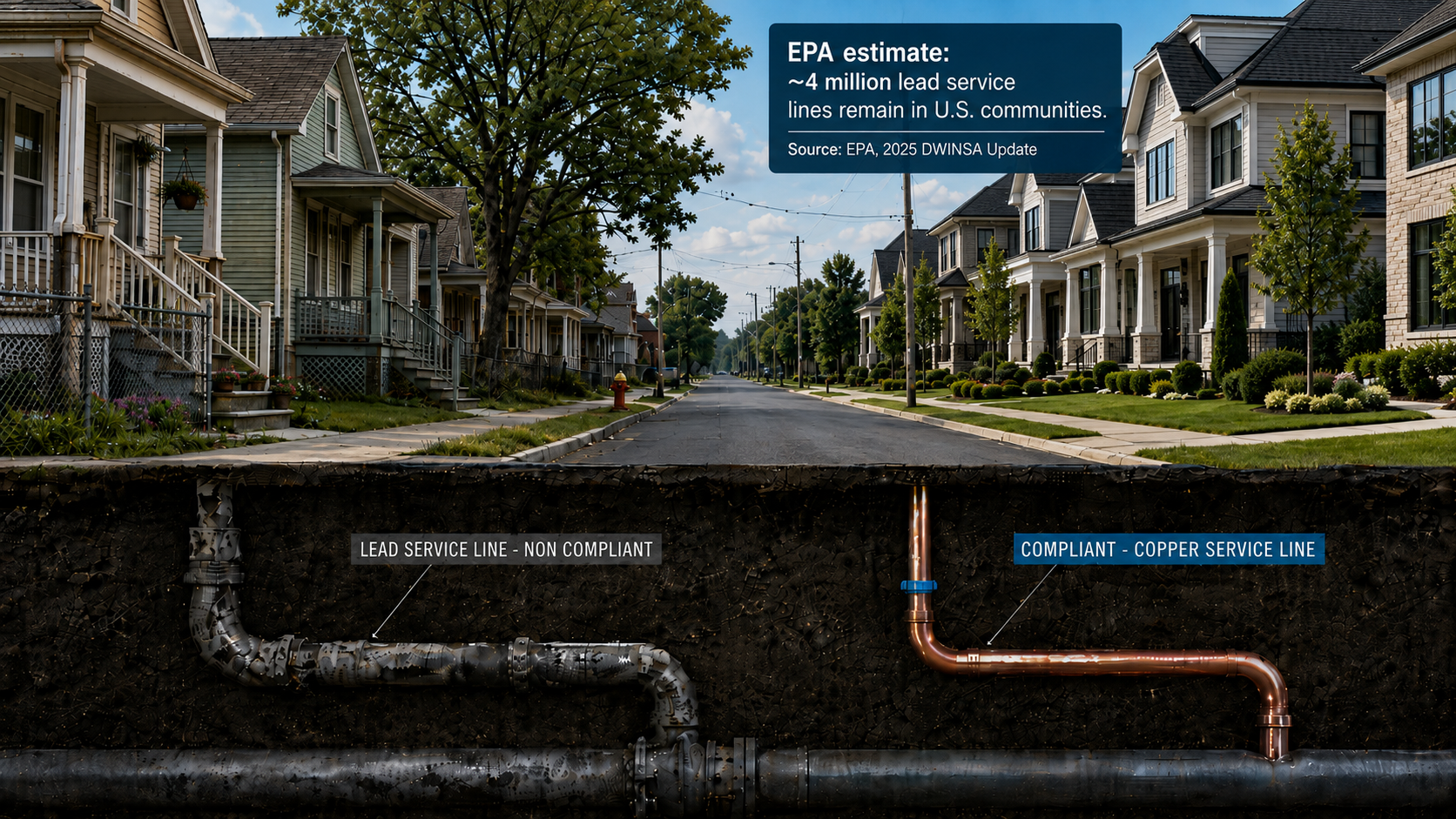 Lead vs. copper service line comparison