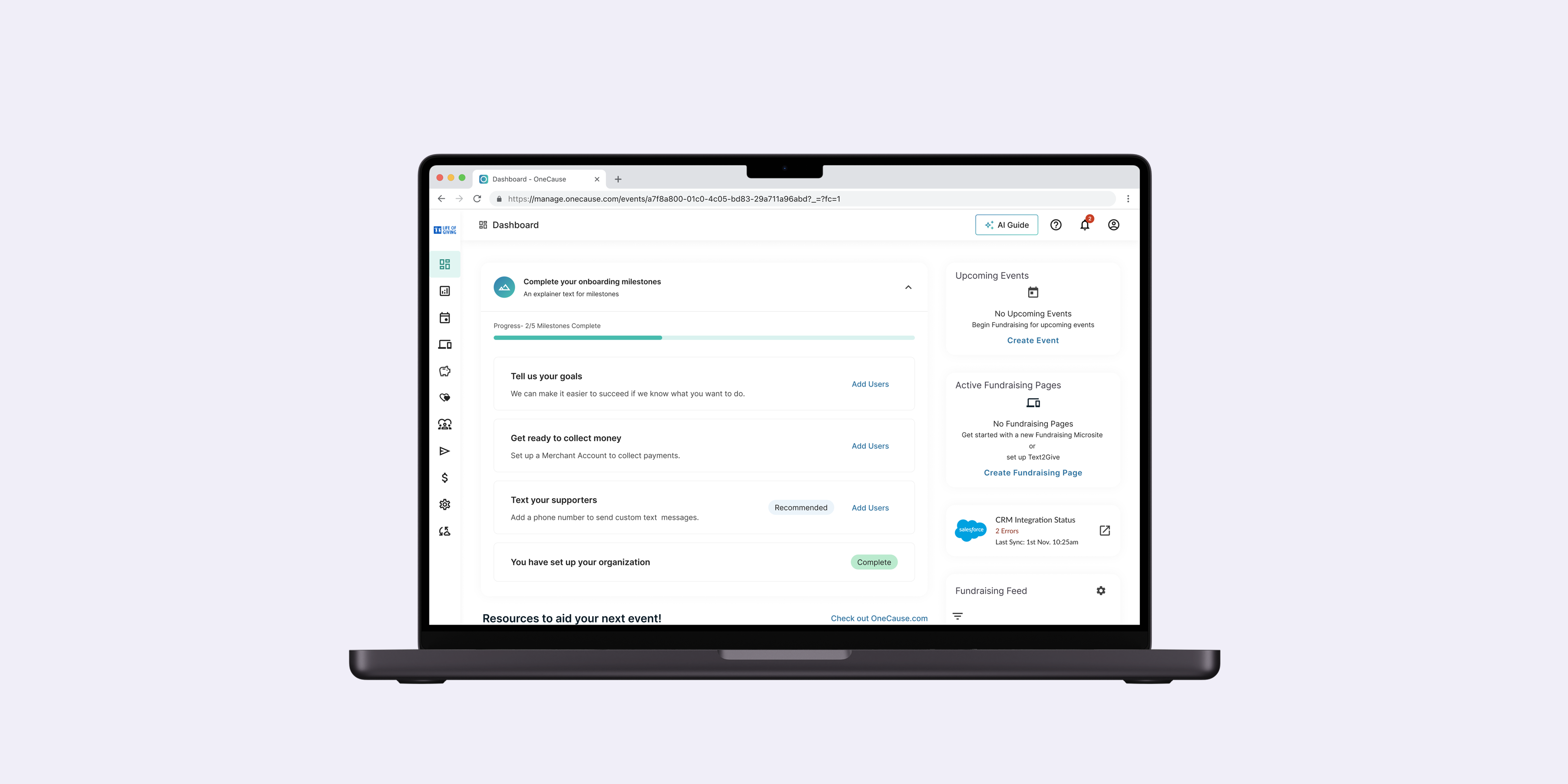 OneCause Fundraising Platform